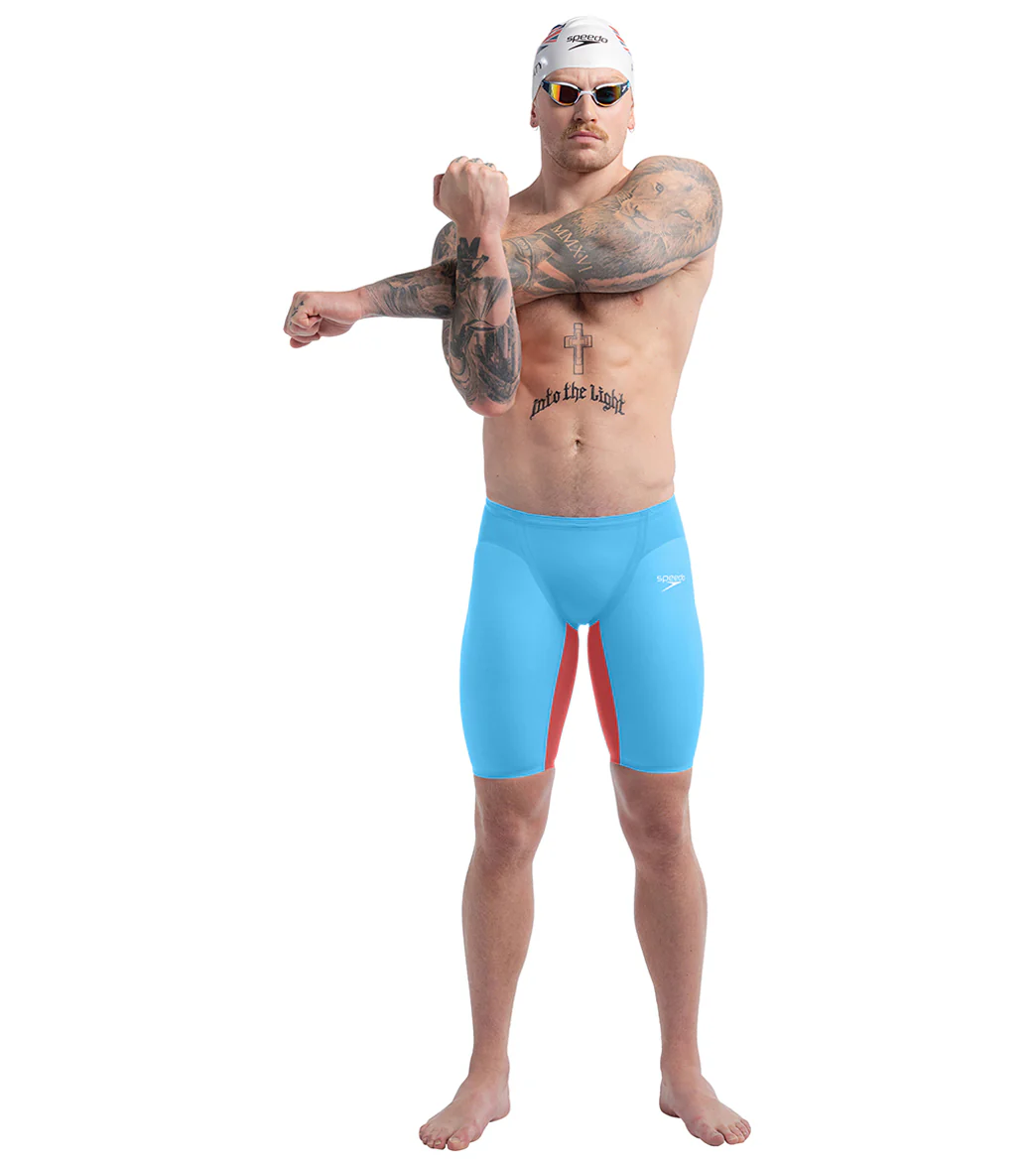 Speedo Men's LZR Valor 2.0 High Waist Jammer Tech Suit Swimsuit - Image 59