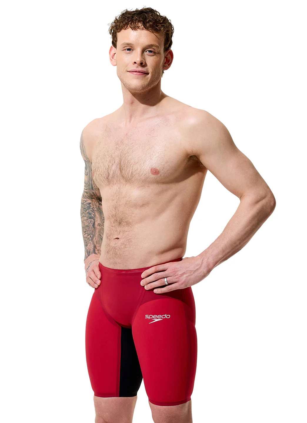 Speedo Men's LZR Valor 2.0 High Waist Jammer Tech Suit Swimsuit - Image 88