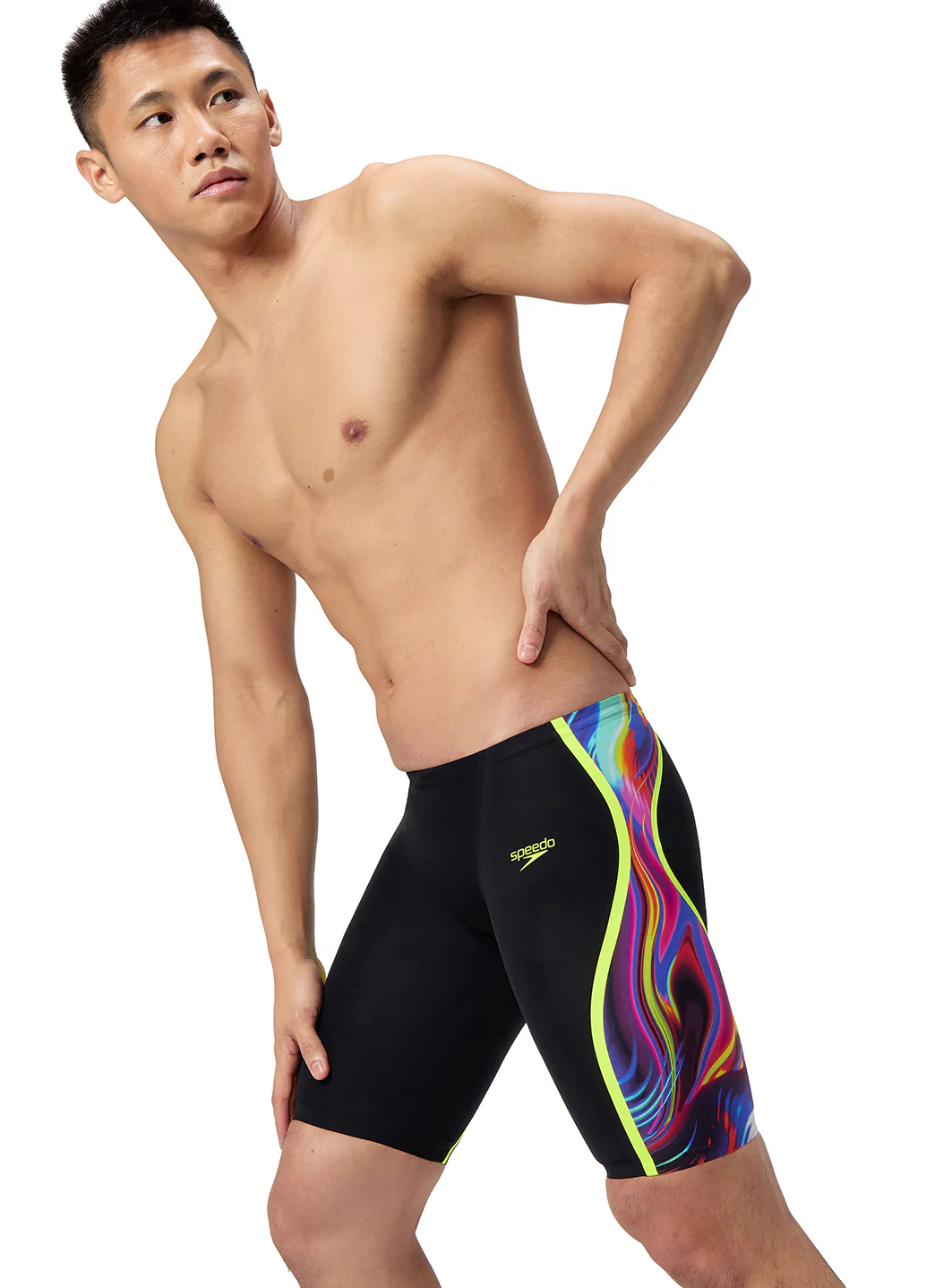 Speedo Men's Printed LZR Intent 2.0 Jammer Tech Suit Swimsuit - Image 3
