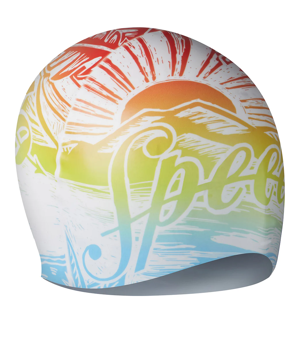 Speedo Printed Silicone Swim Cap - Image 18