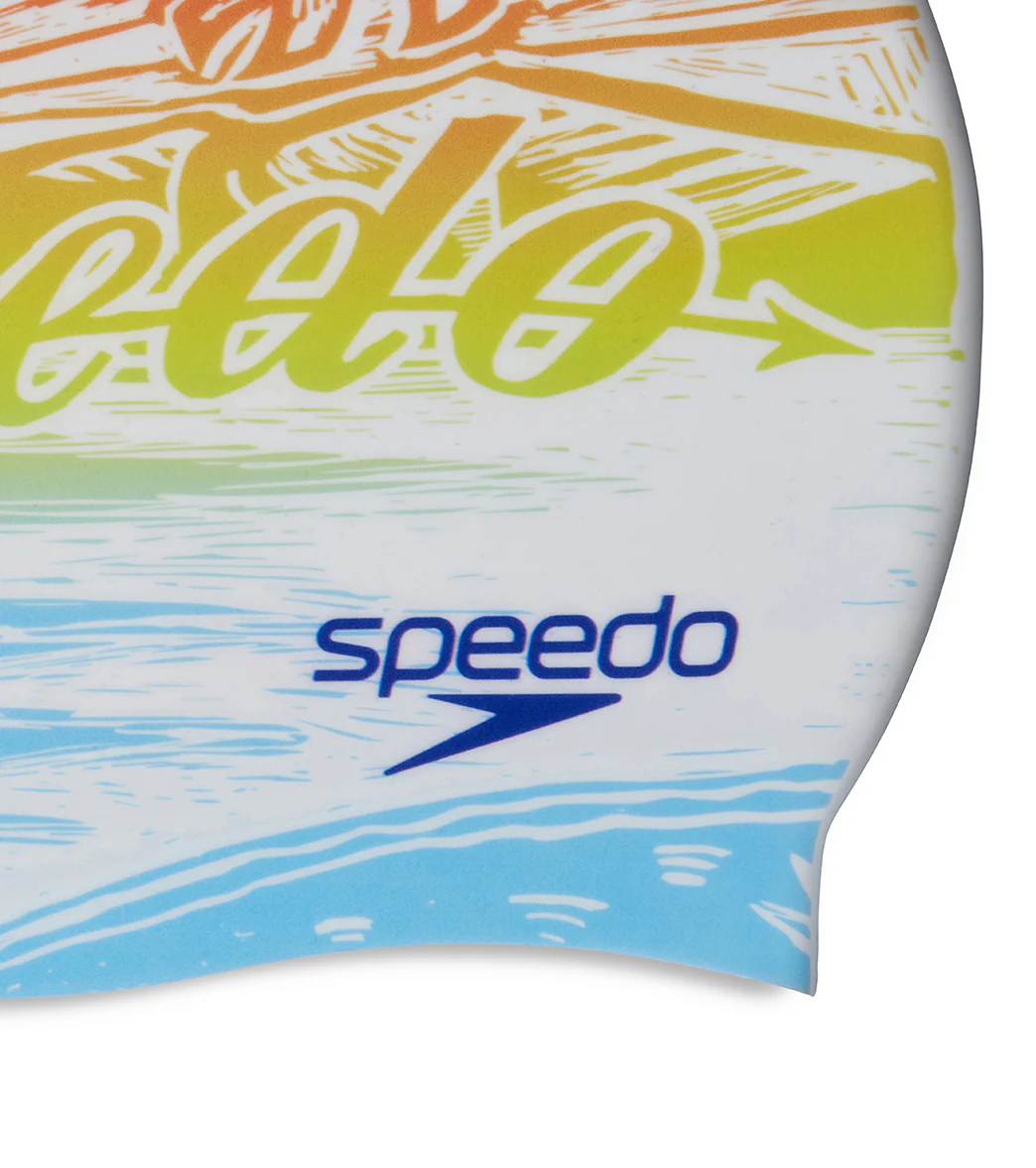 Speedo Printed Silicone Swim Cap - Image 19