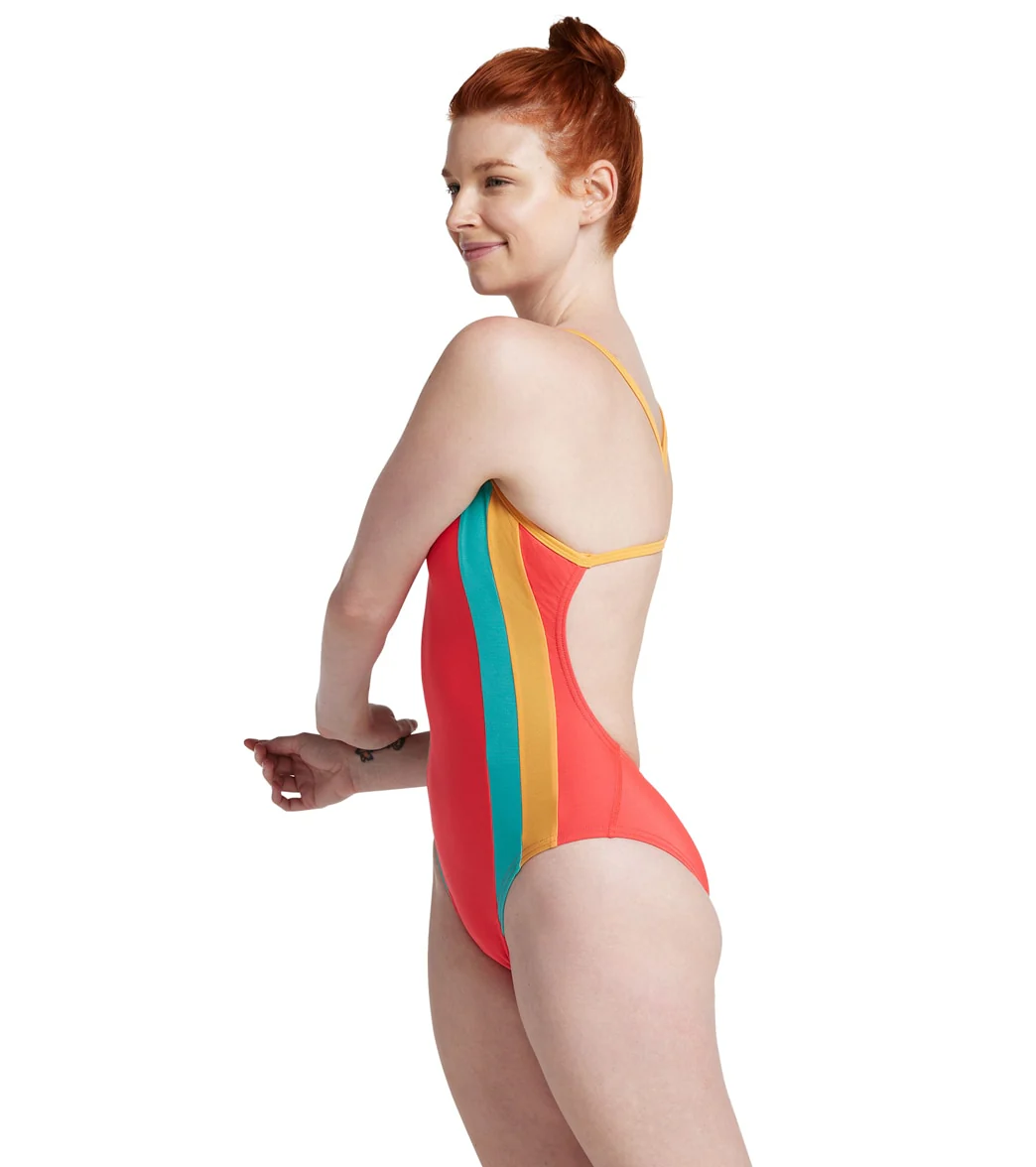 Speedo Vibe Women's Colorblock One Back One Piece Swimsuit - Image 2