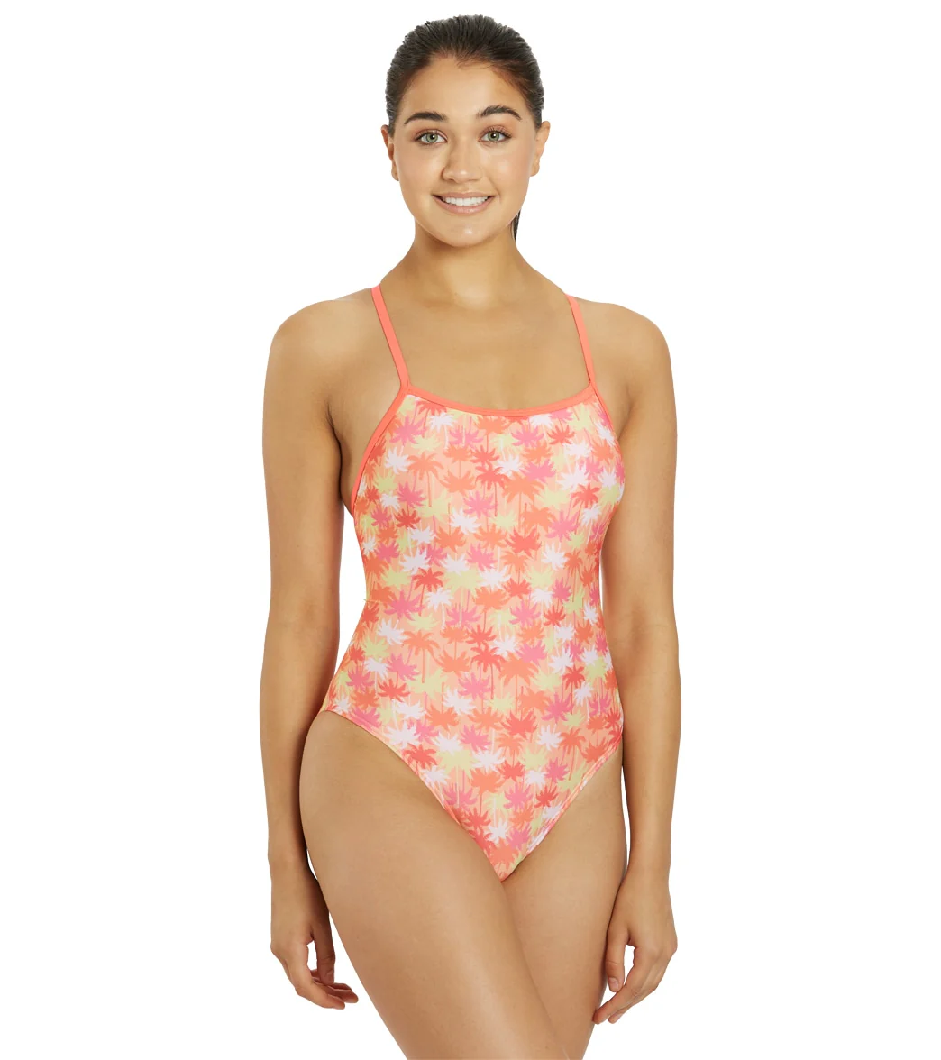 Speedo Vibe Women's Printed Double X Back One Piece Swimsuit - Image 23