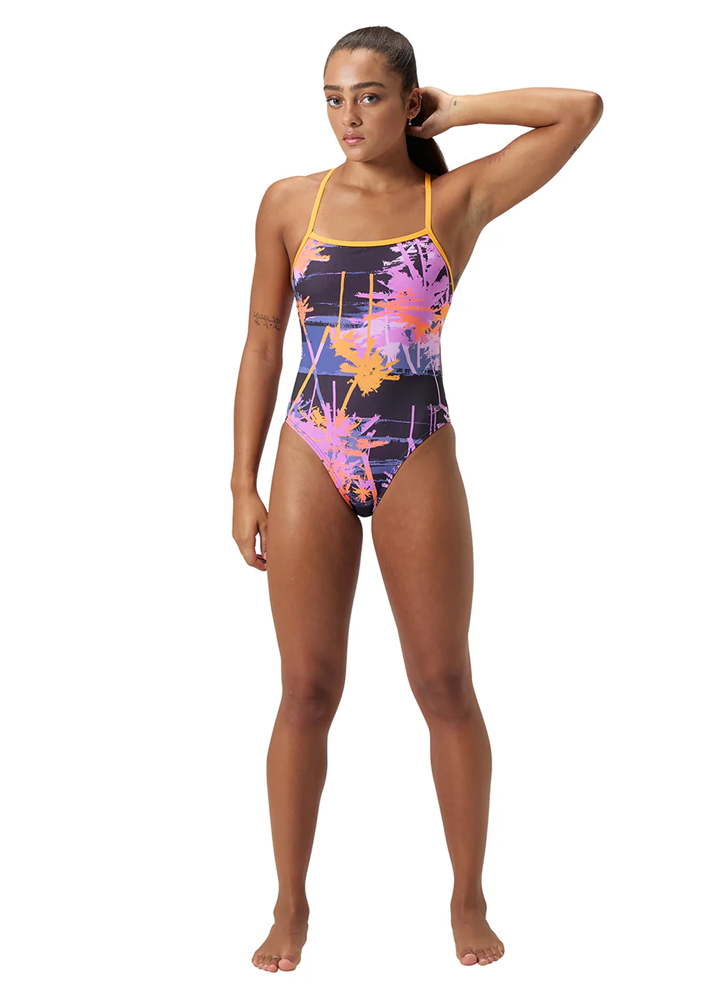 Speedo Vibe Women's Printed Web Back One Piece Swimsuit - Image 6