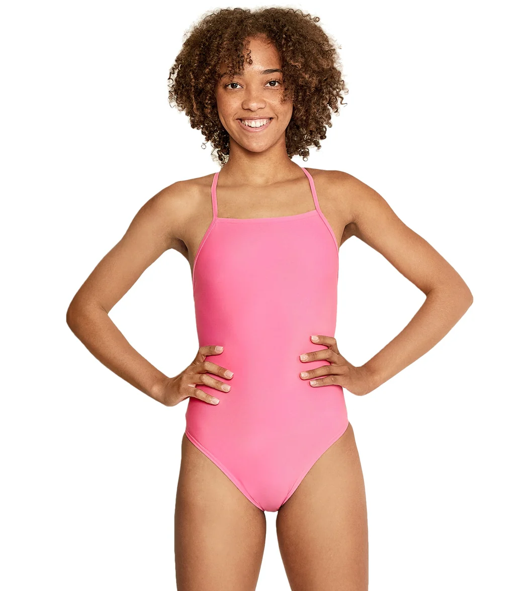 Speedo Vibe Women's Solid T-Back One Piece Swimsuit - Image 19