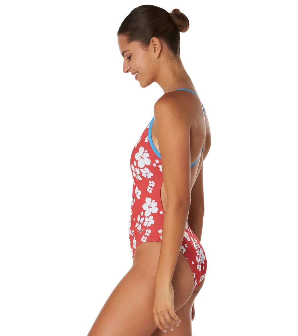 Speedo Vibe Women's The One Printed One Piece Swimsuit - Image 23