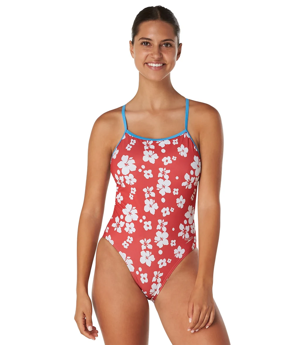 Speedo Vibe Women's The One Printed One Piece Swimsuit - Image 27