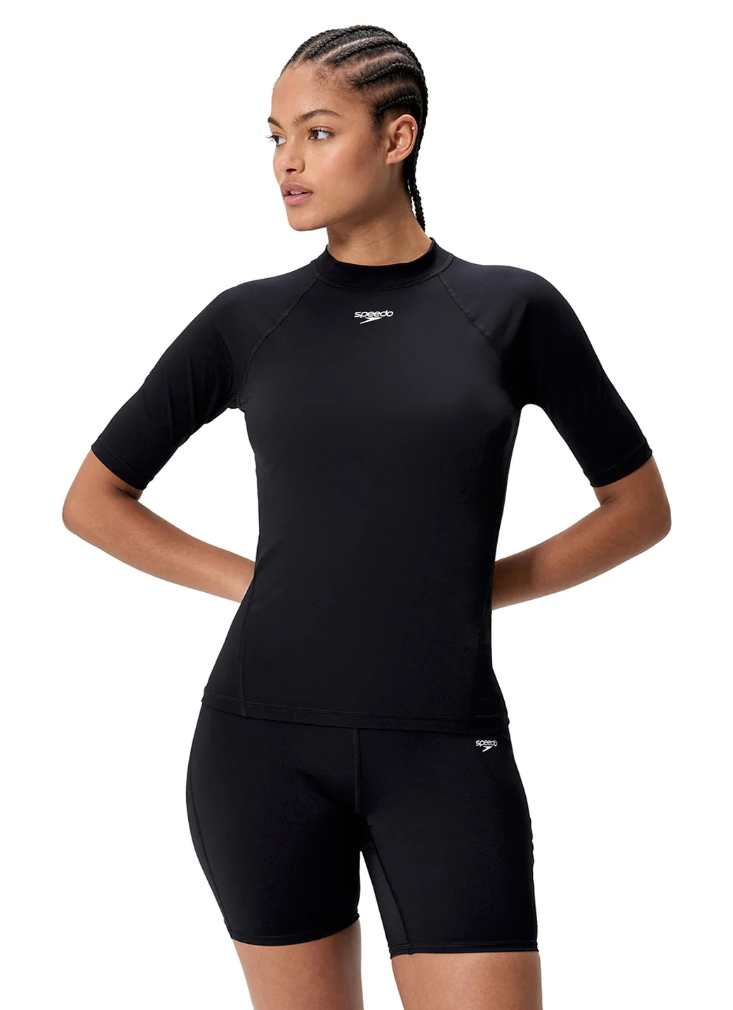 Speedo Women's Endurance+ Short Sleeve Rash Guard - Image 15
