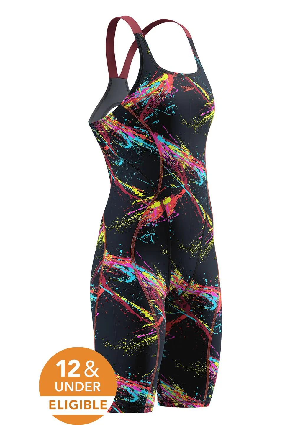Speedo Women's Fastskin Hyperspark Printed Open Back Tech Suit Swimsuit - Image 11