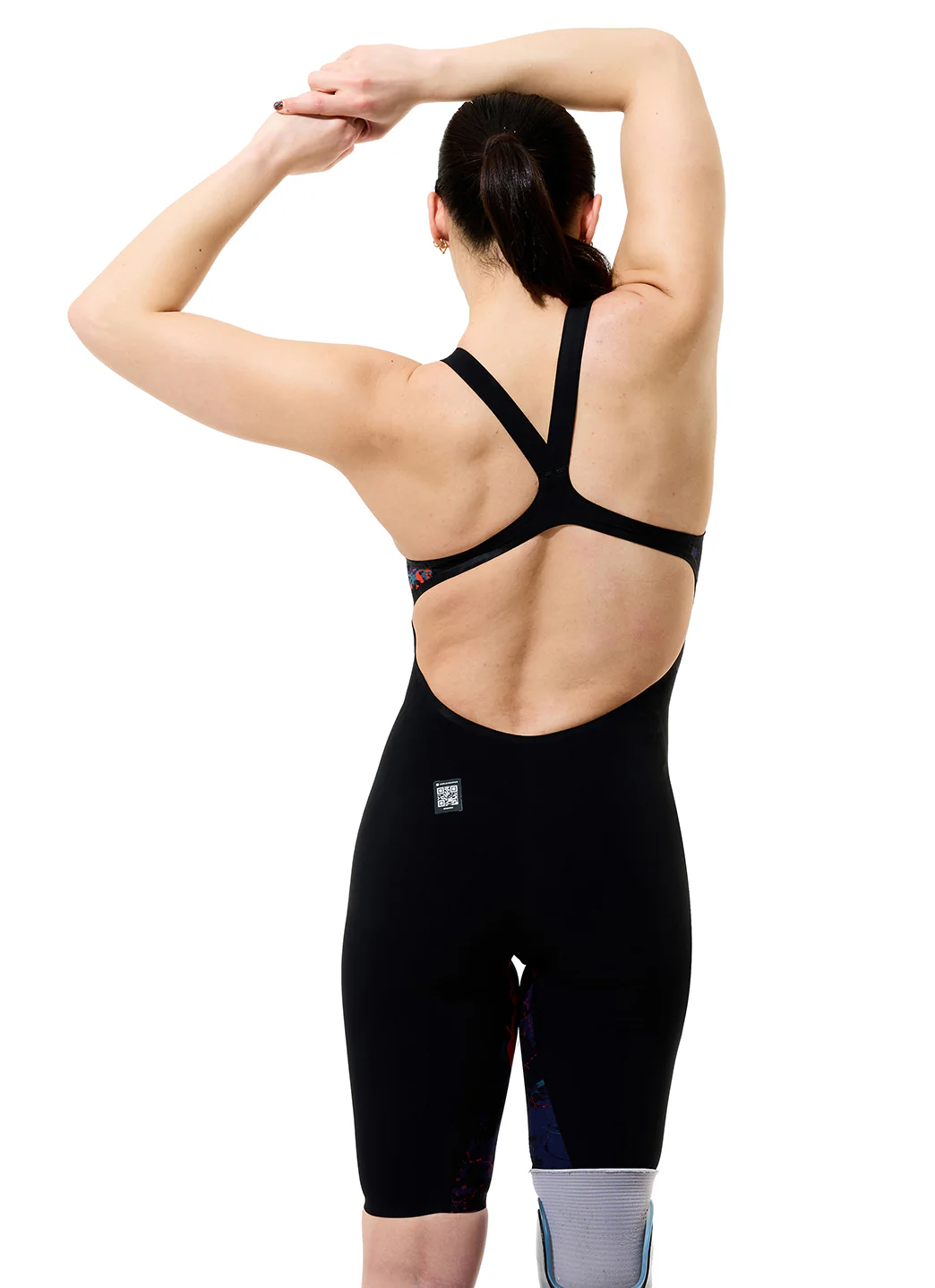 Speedo Women's Fastskin LZR Pure Valor 2.0 Printed Open Back Tech Suit Swimsuit - Image 4