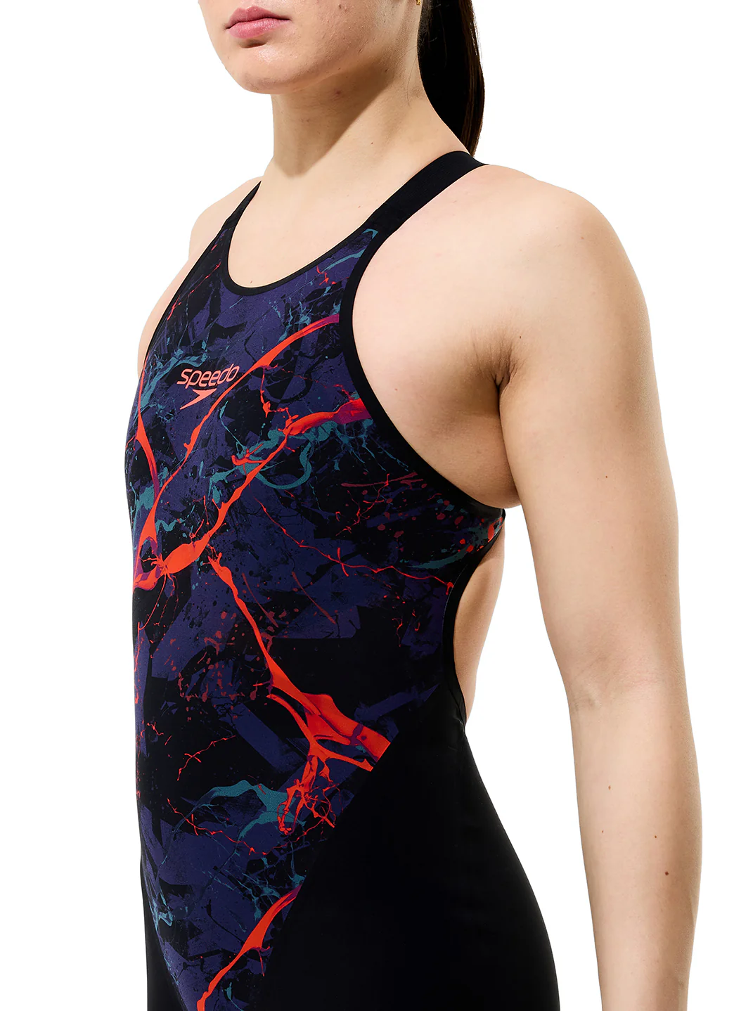 Speedo Women's Fastskin LZR Pure Valor 2.0 Printed Open Back Tech Suit Swimsuit - Image 5