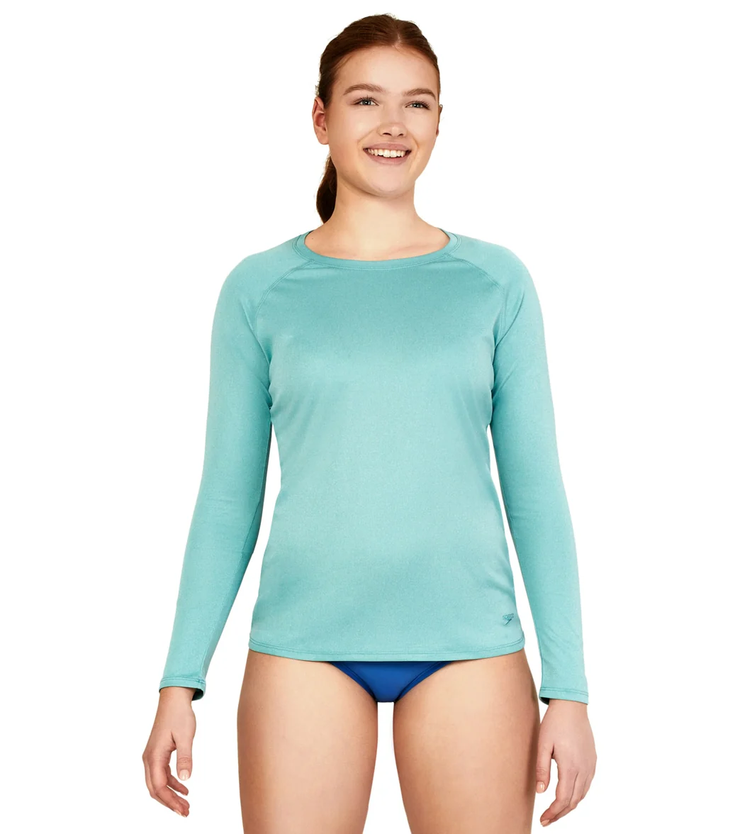 Speedo Women's Heather Long Sleeve Swim Tee - Image 8