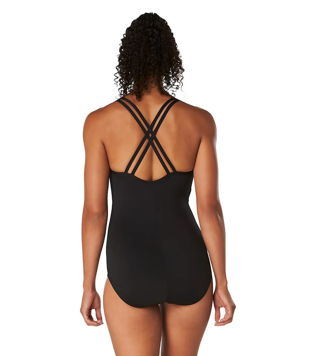 Speedo Women's Mesh Blocked One Piece Swimsuit - Image 7