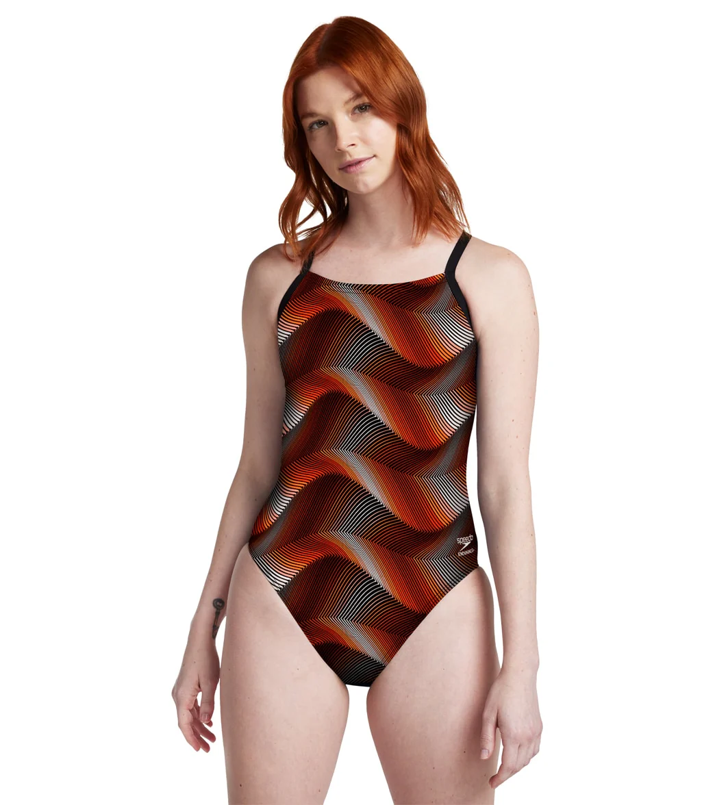 Speedo Women's Precision Strappy Crossback One Piece Swimsuit - Image 2