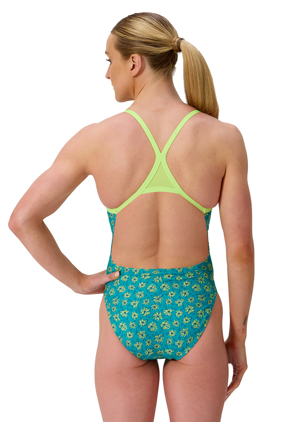 Speedo Women's Printed Turnback One Piece Swimsuit - Image 5