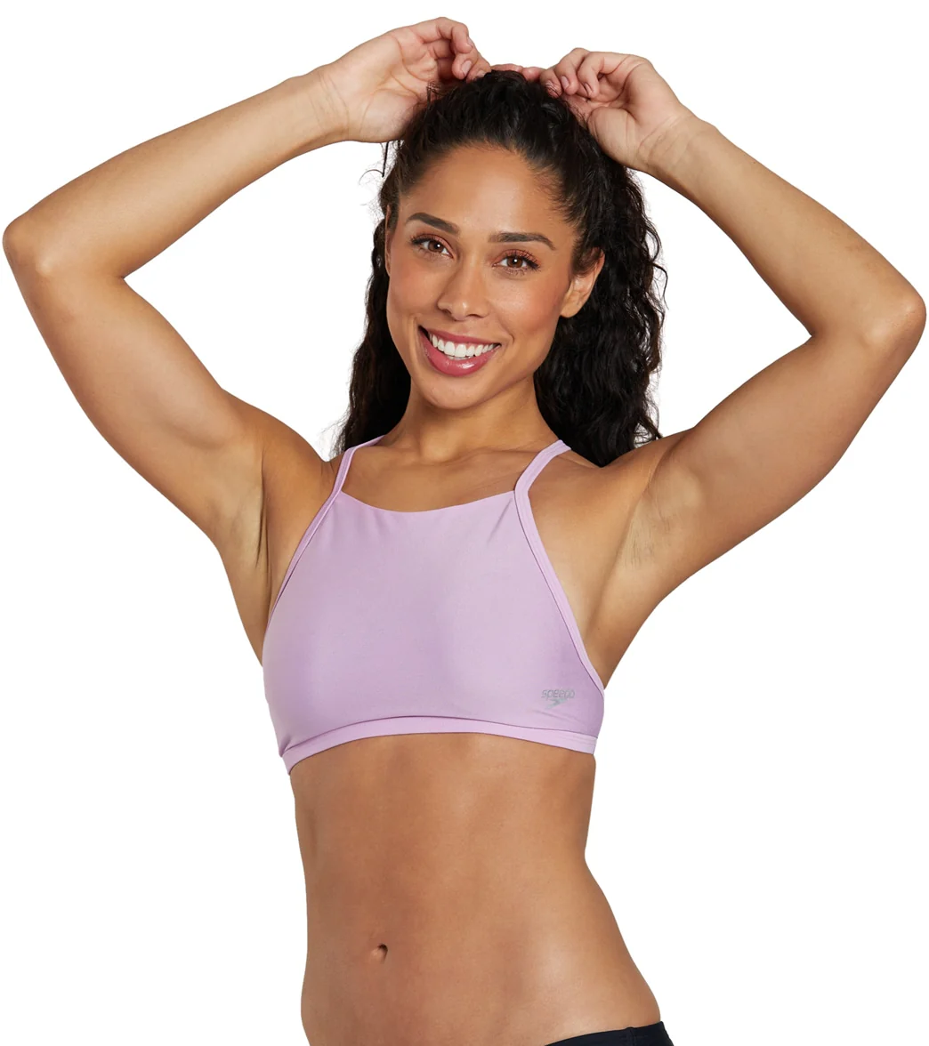 Speedo Women's Solid Double Lace Back Bikini Top - Image 4