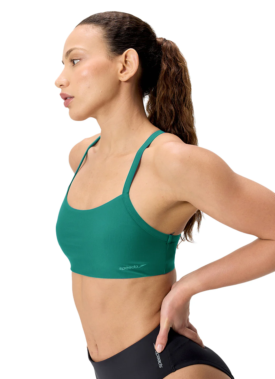 Speedo Women's Solid Racerback Bikini Top - Image 10