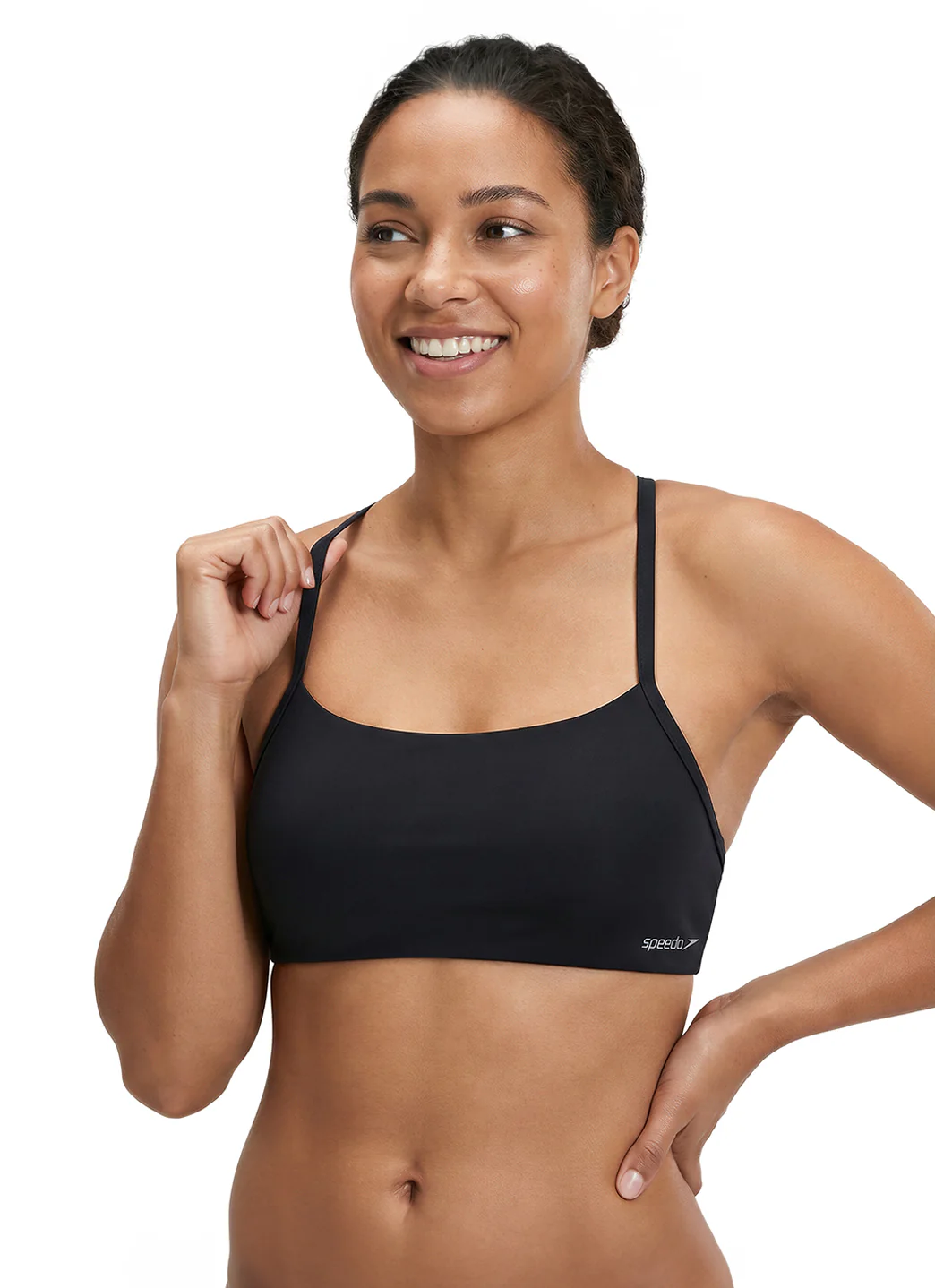 Speedo Women's Solid Racerback Bikini Top - Image 15