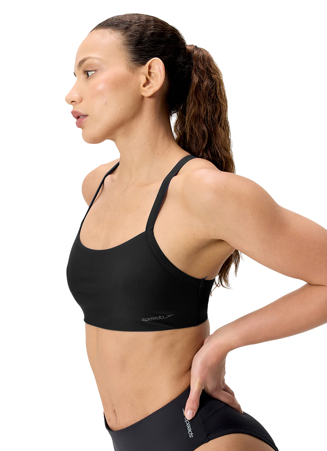 Speedo Women's Solid Racerback Bikini Top - Image 3