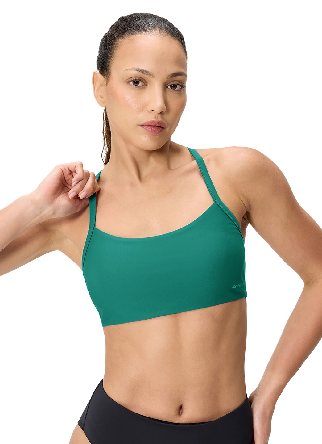 Speedo Women's Solid Racerback Bikini Top - Image 8