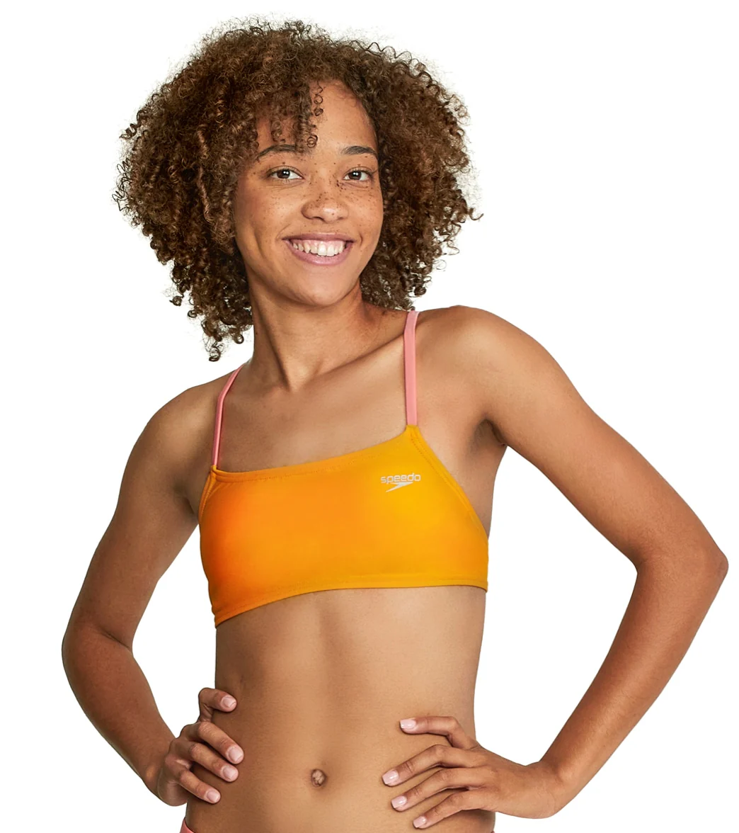 Speedo Women's Solid Strappy Fixed Back Bikini Top - Image 29