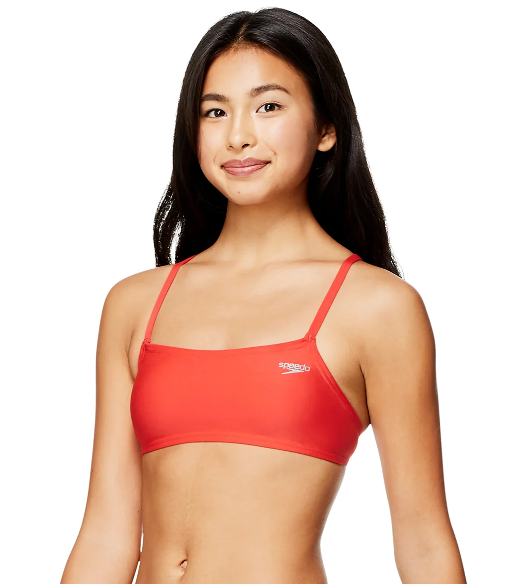 Speedo Women's Solid Strappy Fixed Back Bikini Top - Image 34