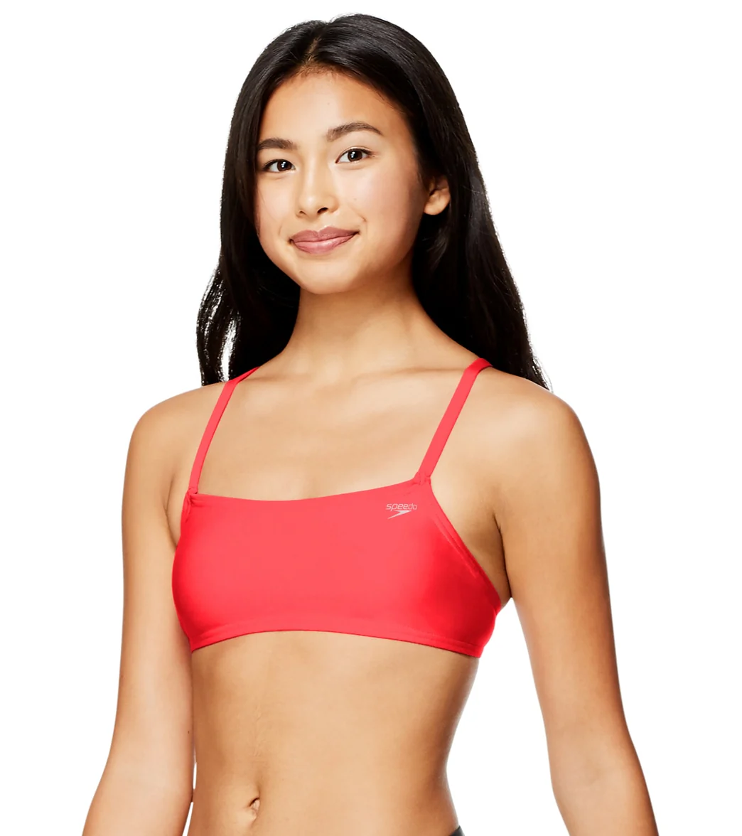 Speedo Women's Solid Strappy Fixed Back Bikini Top - Image 8