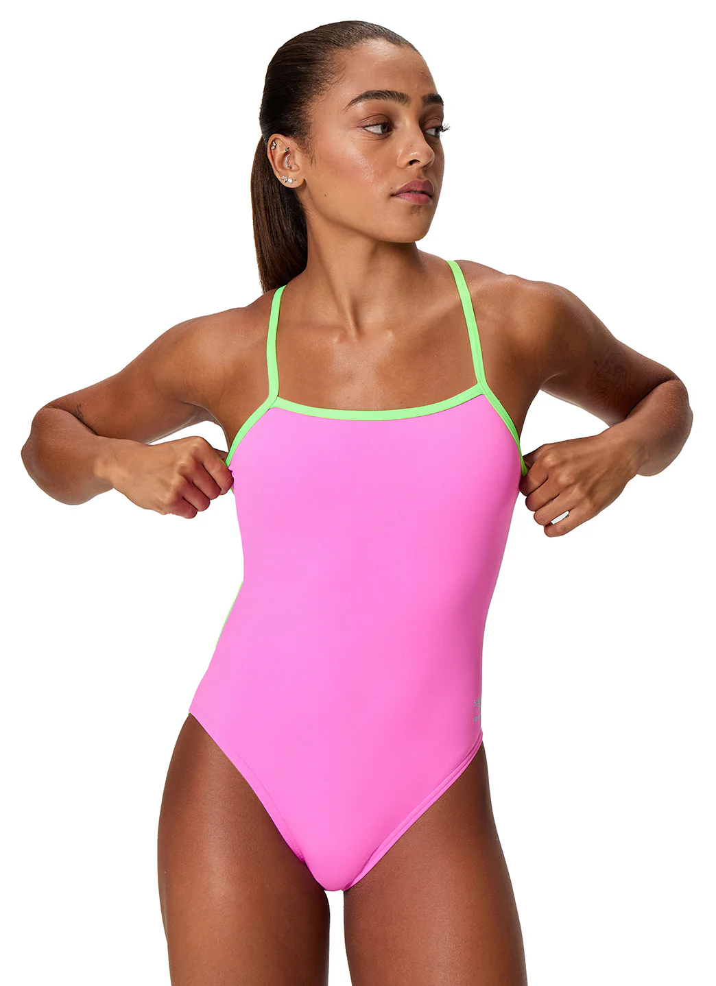 Speedo Women's Solid Tri Back One Piece Swimsuit - Image 23