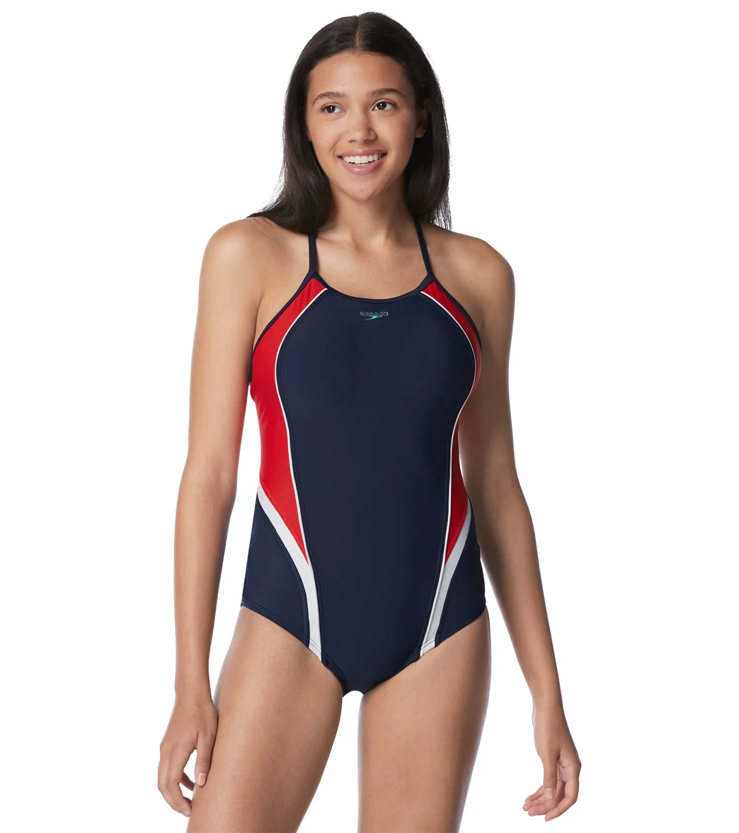 Speedo Women's Thin Strap Quantum One Piece Swimsuit - Image 8