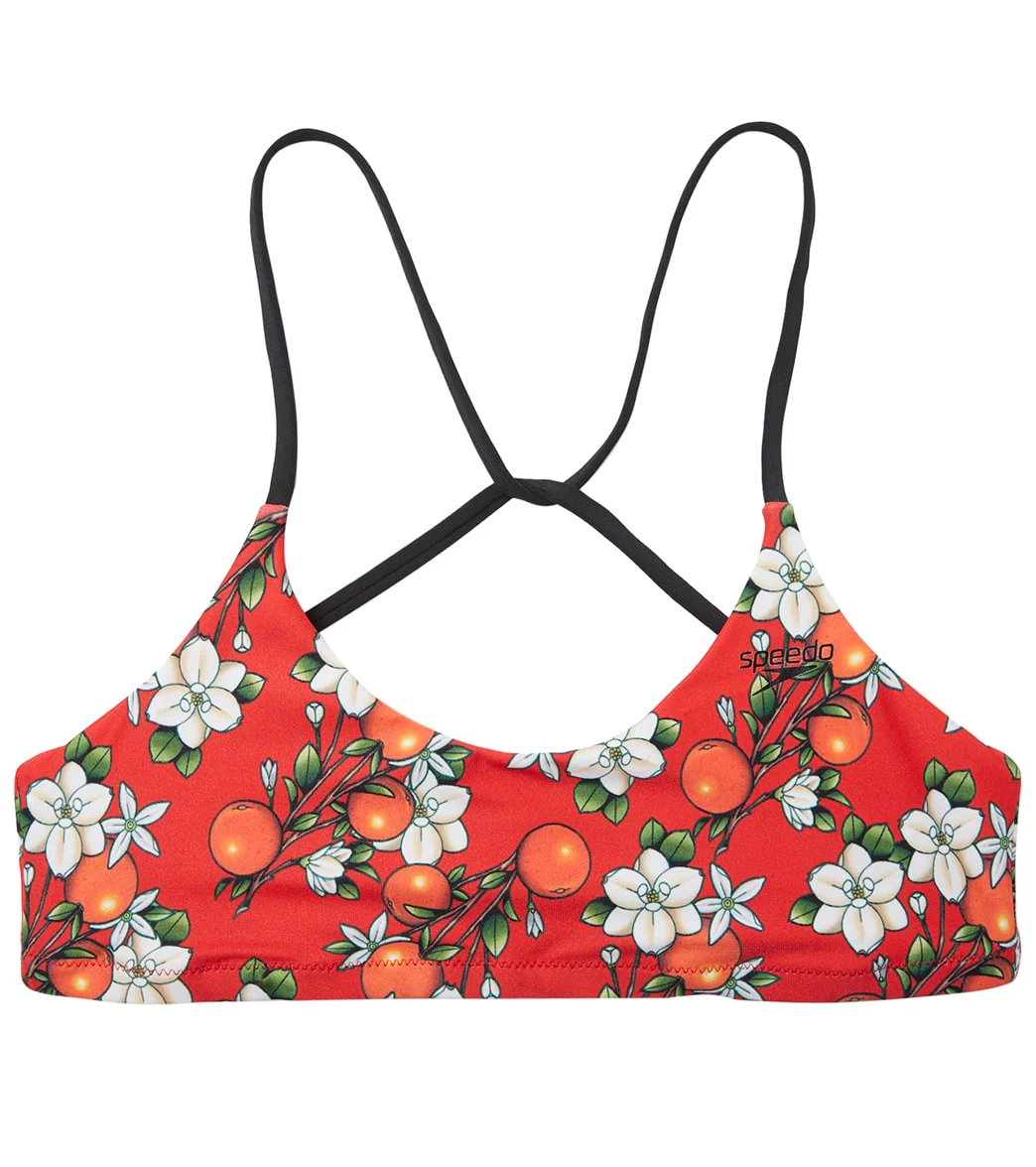 Speedo X Caeleb Dressel Women's Print Tie Back Swim Top - Image 4
