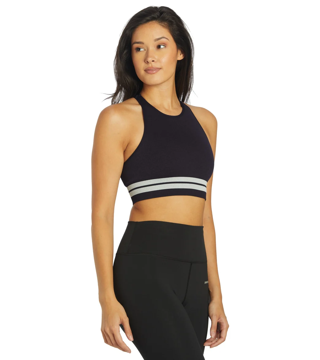 Spiritual Gangster High Neck Heathered Seamless Bra - Image 2