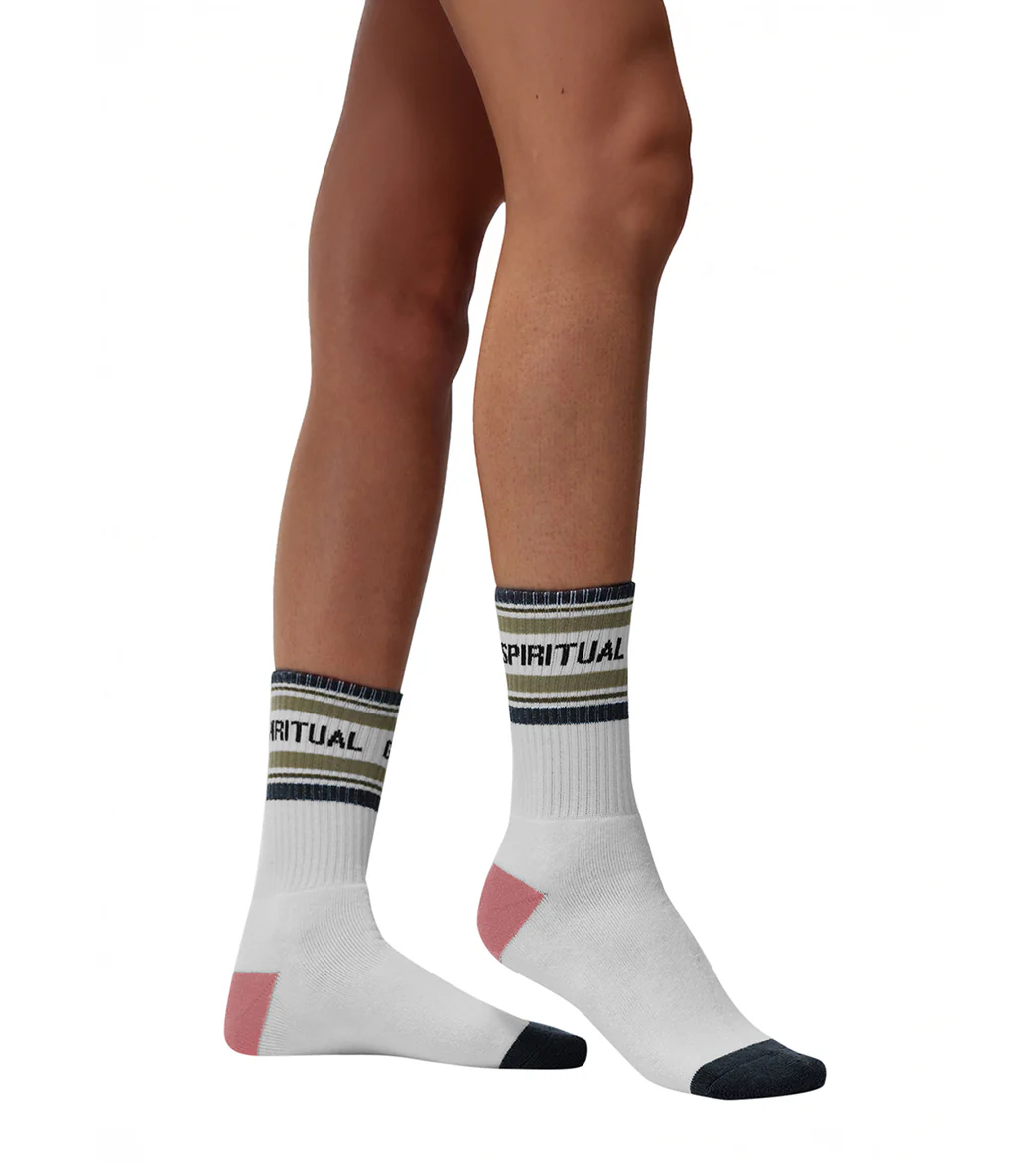 Spiritual Gangster SG Stripe Crew Sock - Image 2
