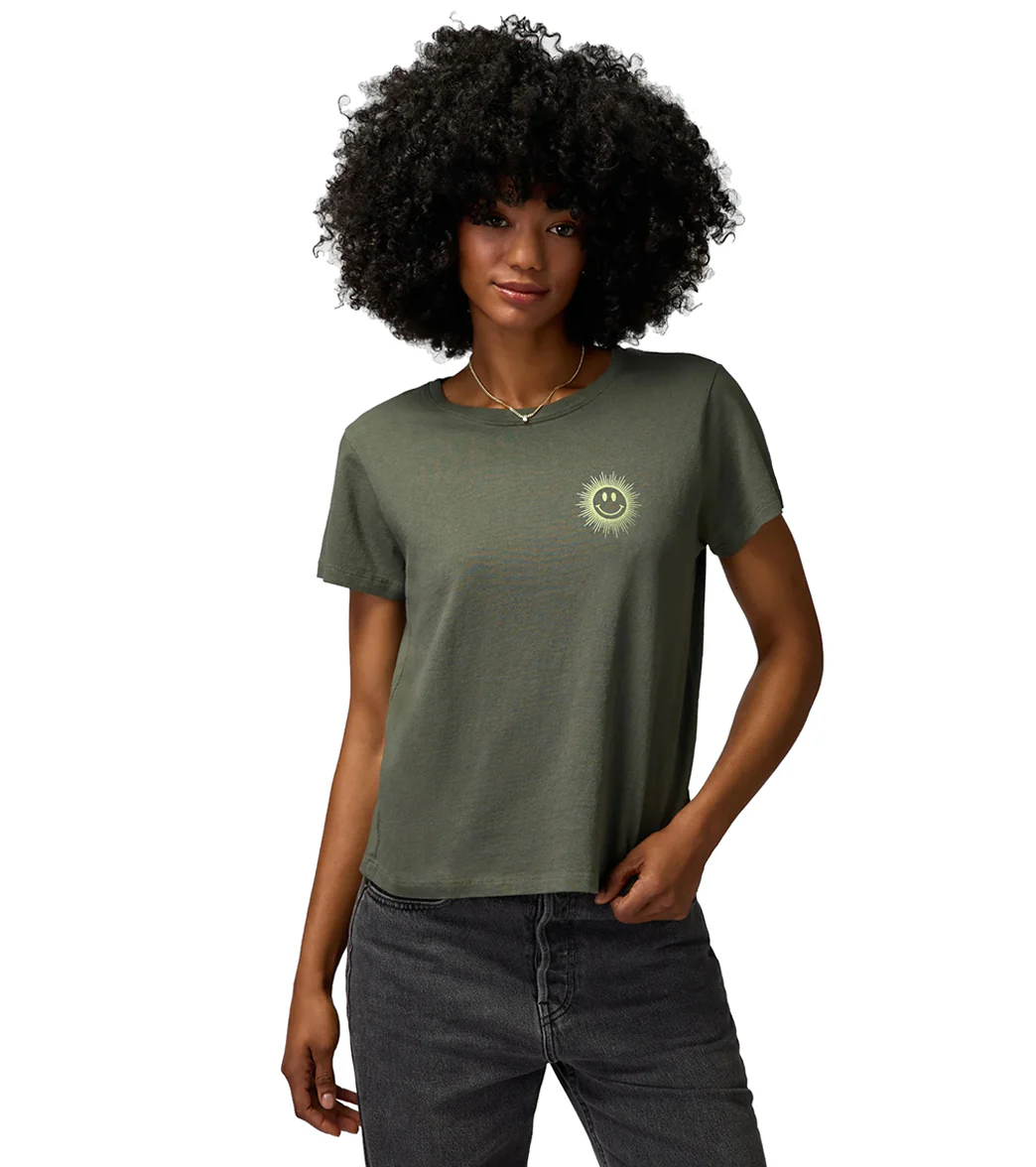 Spiritual Gangster Smiley Lila Tee