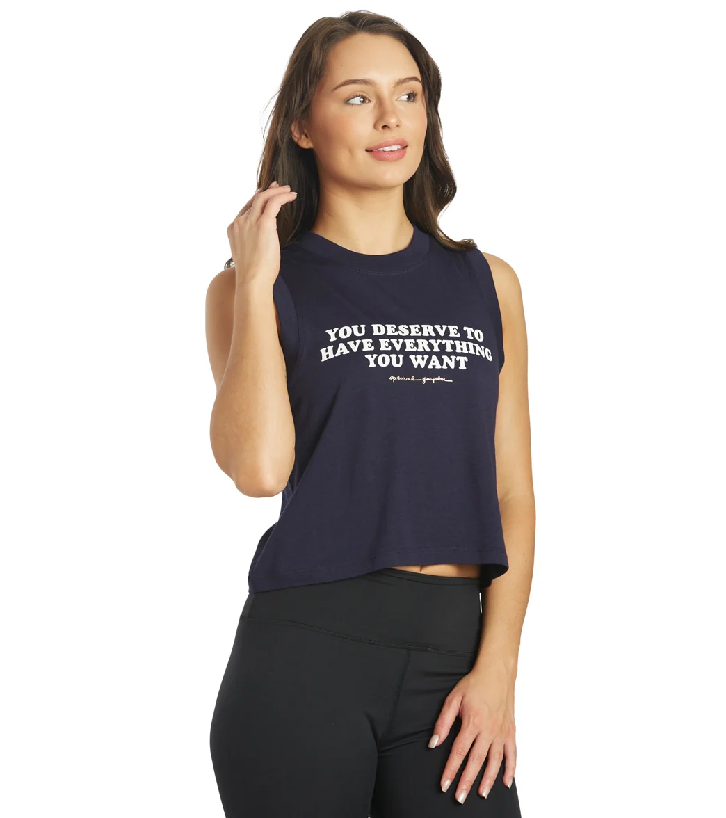 Spiritual Gangster Want Box Crop Tank - Image 2
