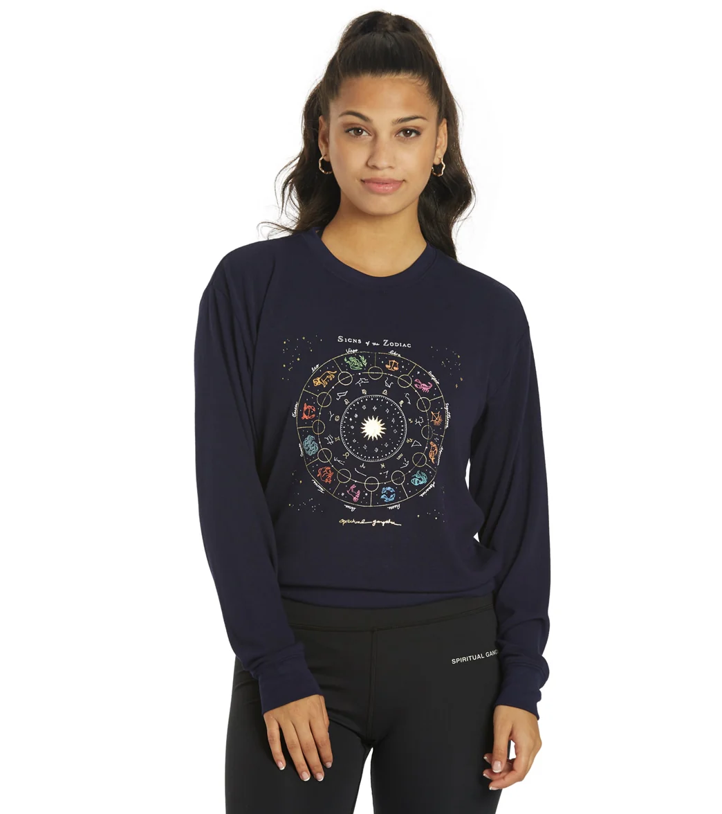 Spiritual Gangster Zodiac Crew Neck Savasana Pullover