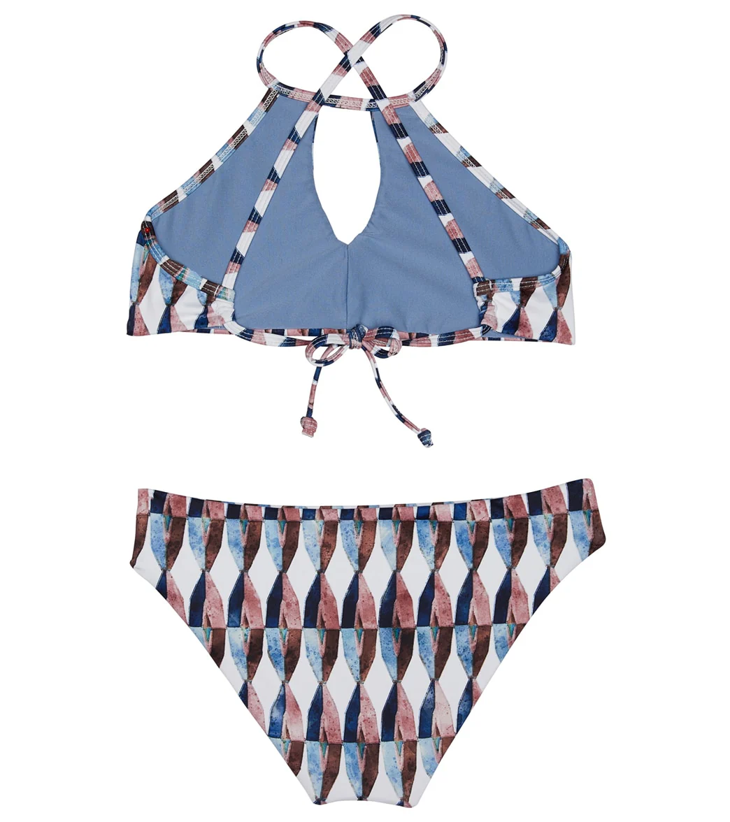 Splendid Girls' Deco High Neck Two Piece Bikini Set (Big Kid) - Image 2