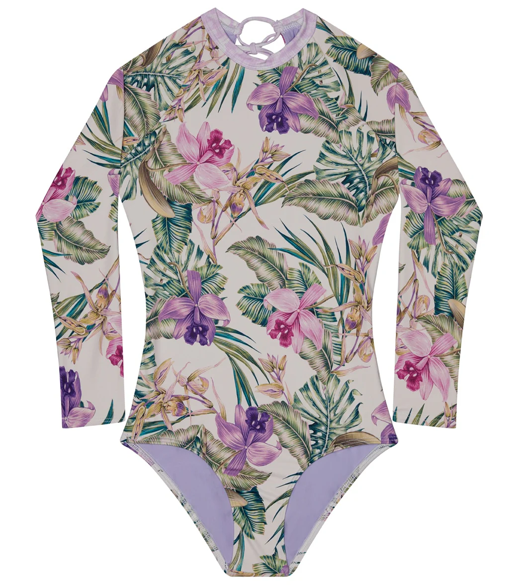 Splendid Girls' Panama Garden Long Sleeve One Piece Swimsuit (Big Kid) - Image 4