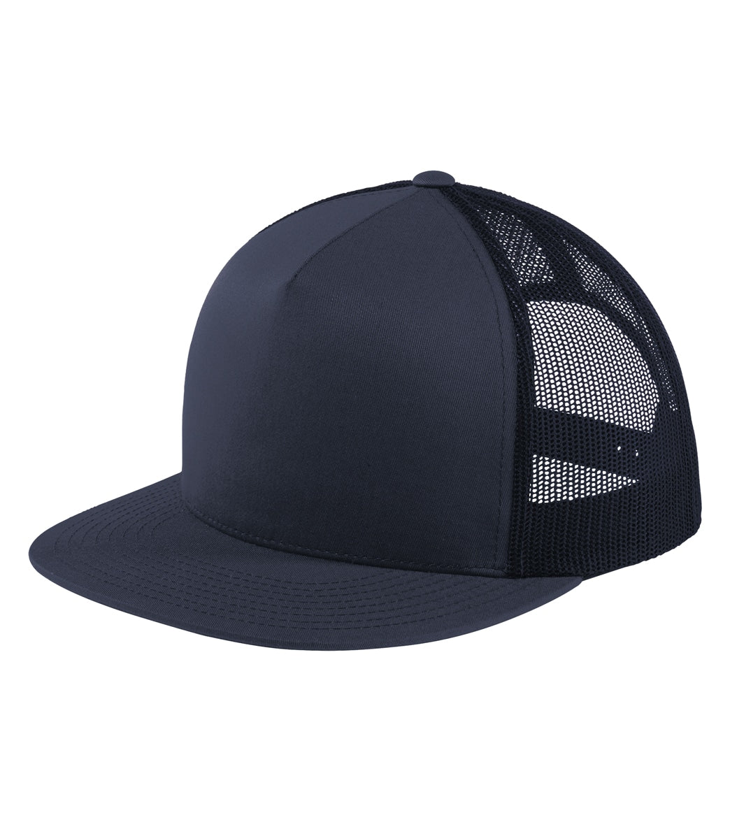 Sport-Tek Flat Bill Trucker Hat - Image 5