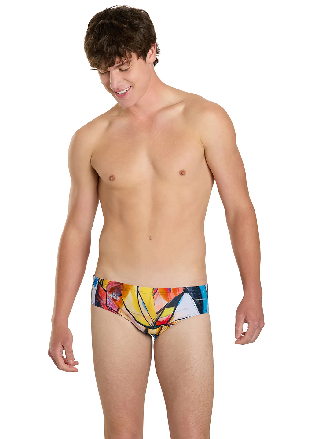 Sporti Abstract Composition Brief Swimsuit (26-40) - Image 2