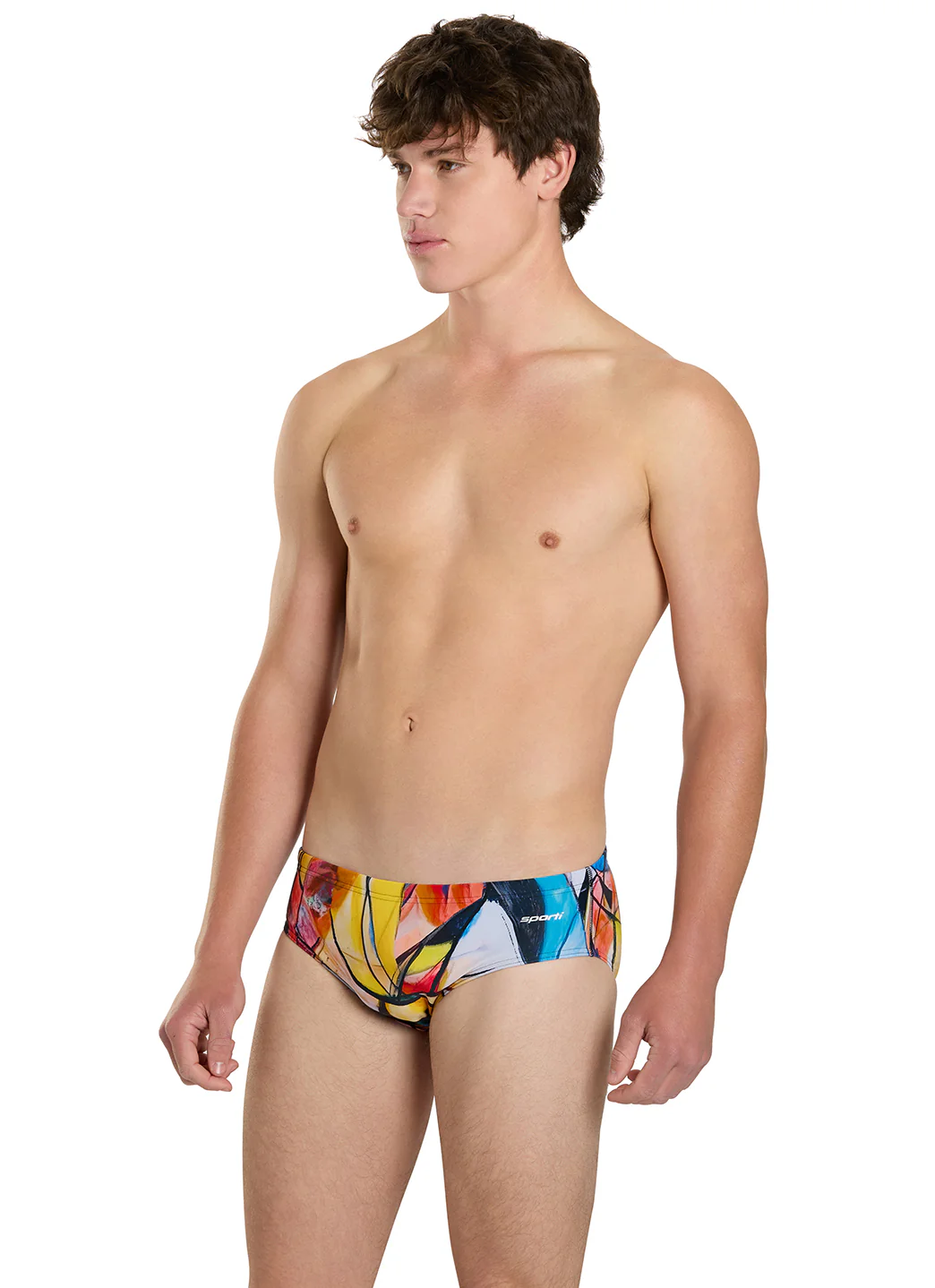 Sporti Abstract Composition Brief Swimsuit (26-40) - Image 7