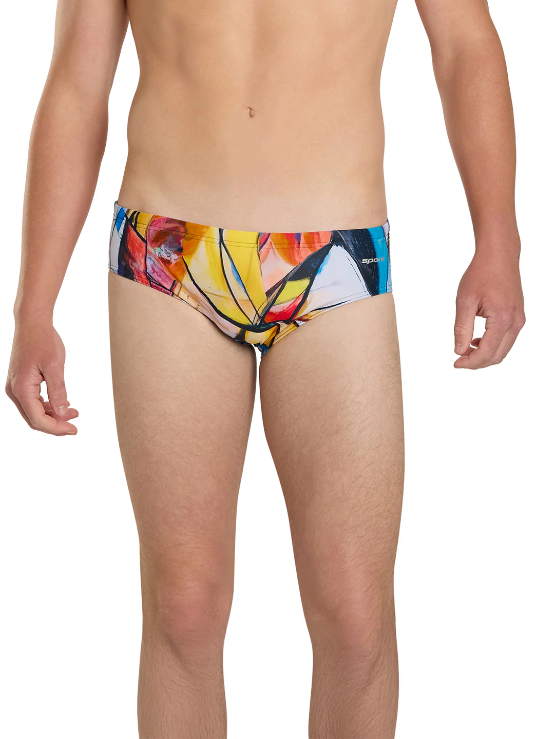 Sporti Abstract Composition Brief Swimsuit (26-40) - Image 8
