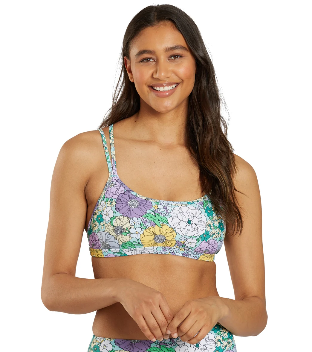 Sporti Active Bondi Floral Double Cross Workout Bikini Top - Image 16