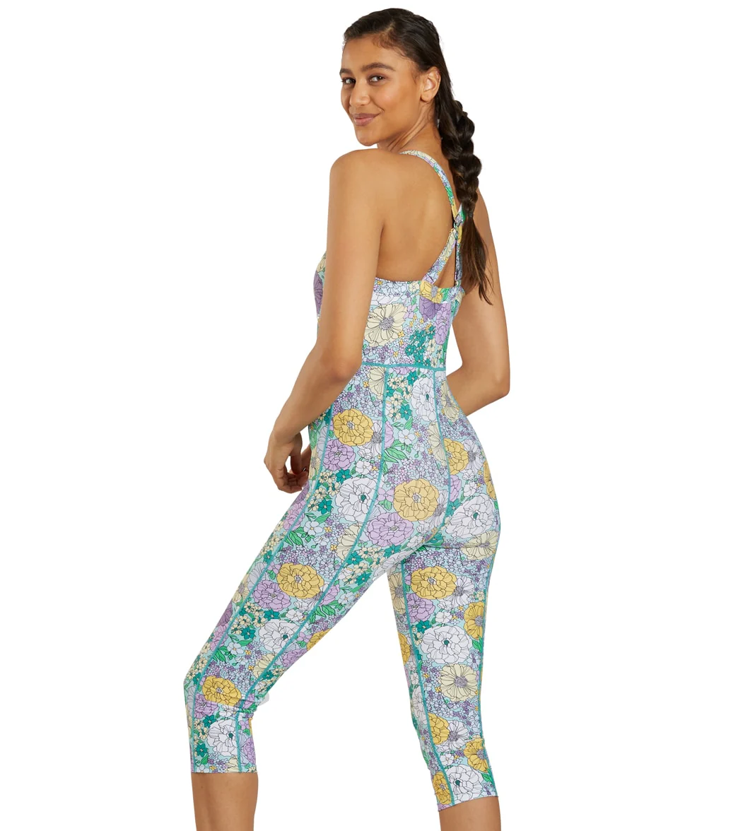 Sporti Active Bondi Floral One Piece Cropped Swim Unitard - Image 4