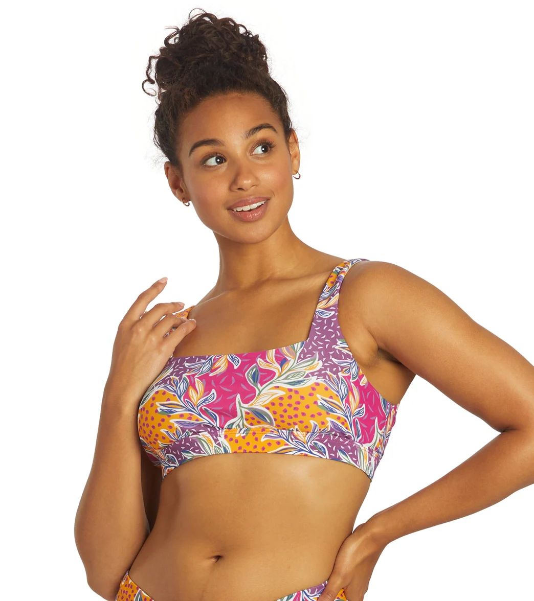 Sporti Active Floral Patchwork Scoop Back Bikini Top - Image 2