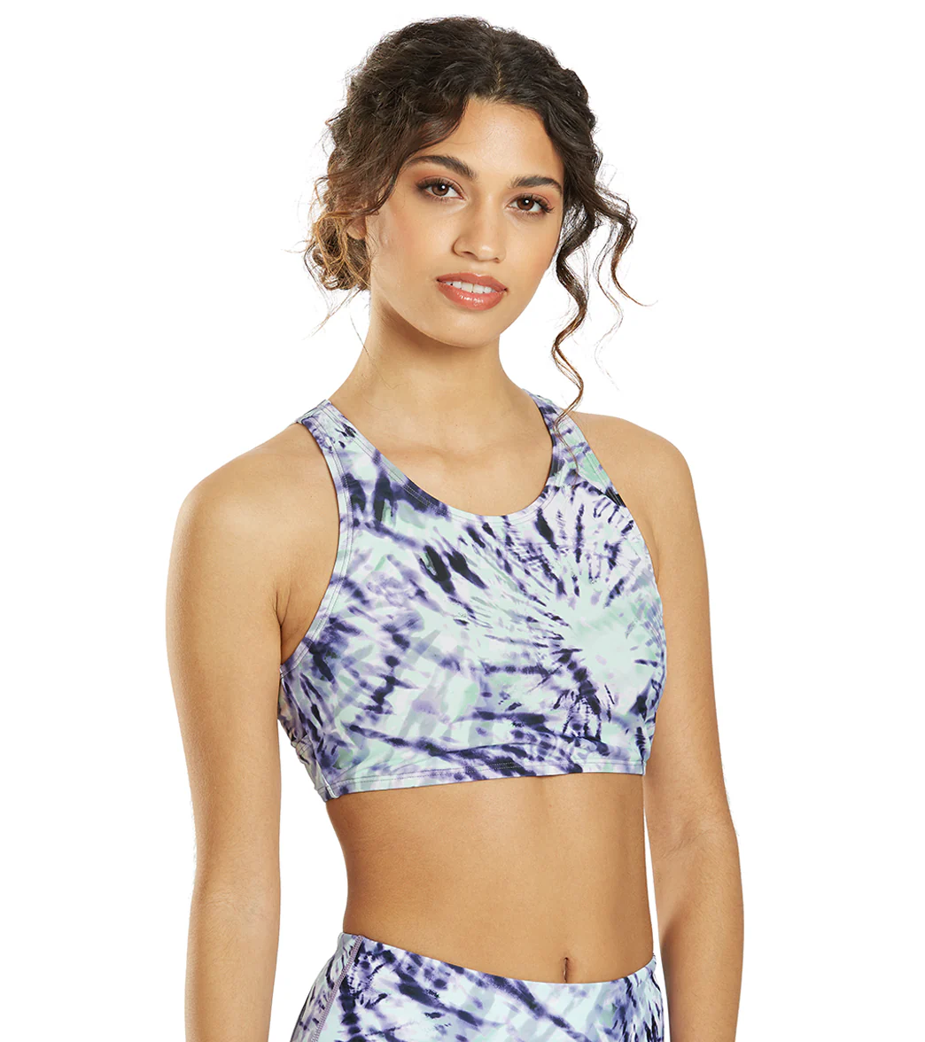 Sporti Active Moonlight Tie Dye High Neck Crop Bikini Top - Image 2
