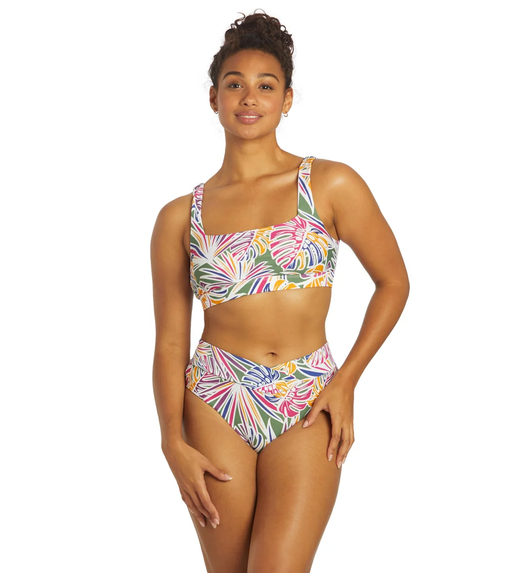Sporti Active Tropical Palm High Waisted Cheeky Swim Bottom - Image 3