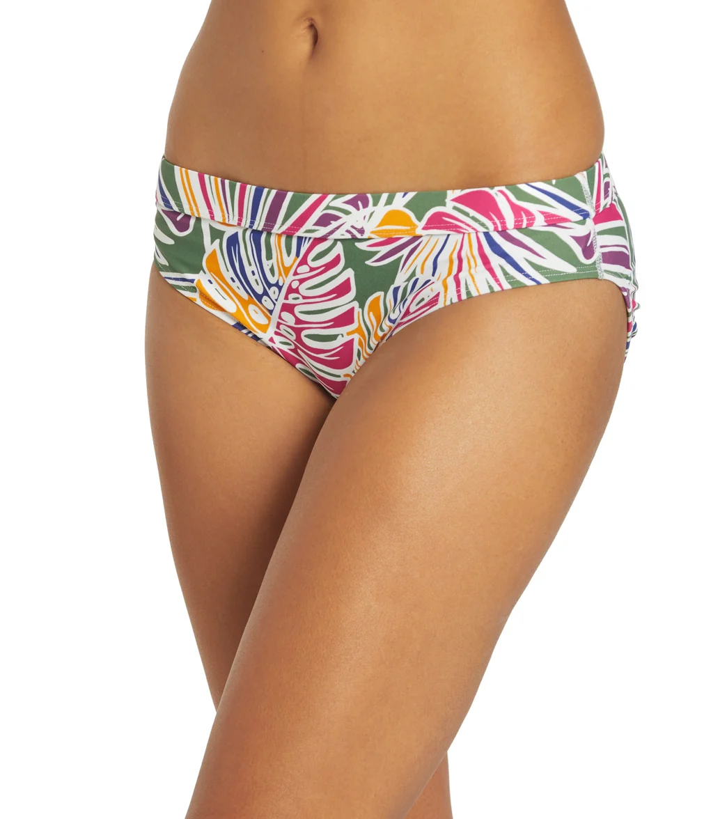 Sporti Active Tropical Palm Hipster Workout Bikini Swim Bottom