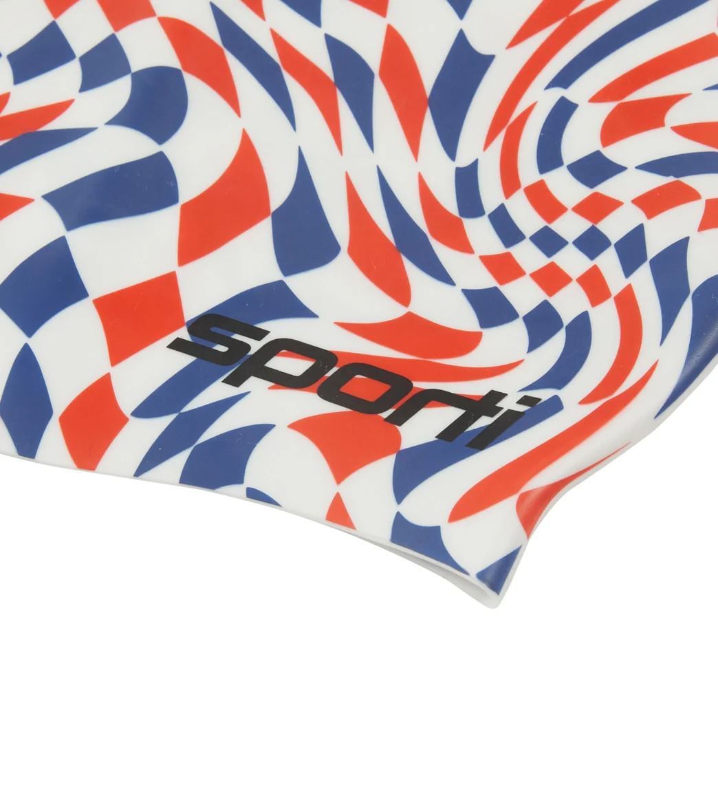 Sporti Checkmate Silicone Swim Cap - Image 4