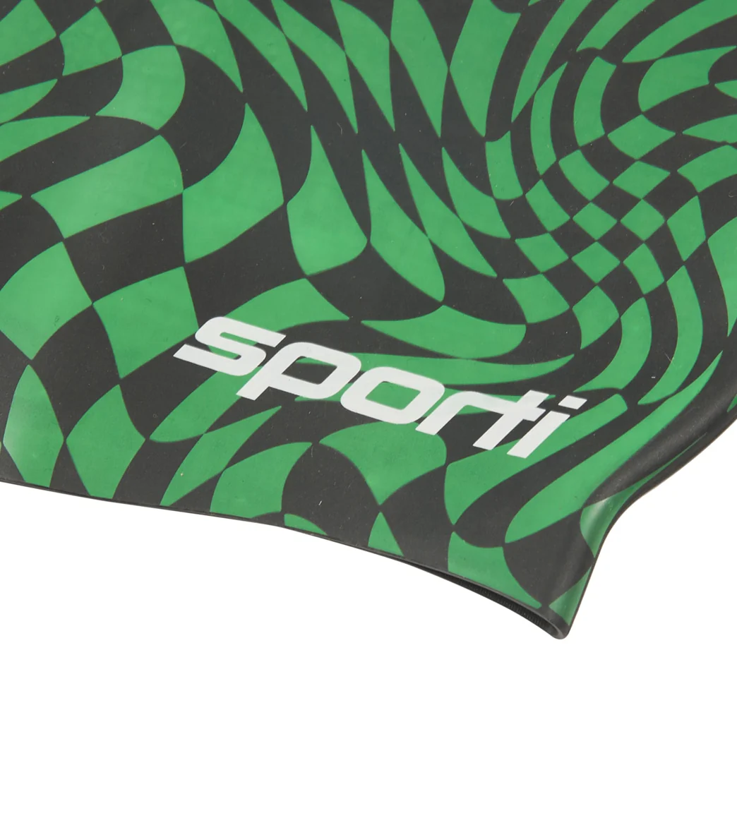 Sporti Checkmate Silicone Swim Cap - Image 9