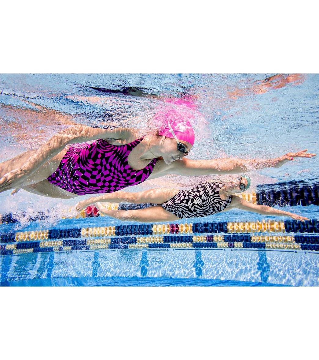 Sporti Checkmate Wide Strap One Piece Swimsuit (22-40) - Image 58